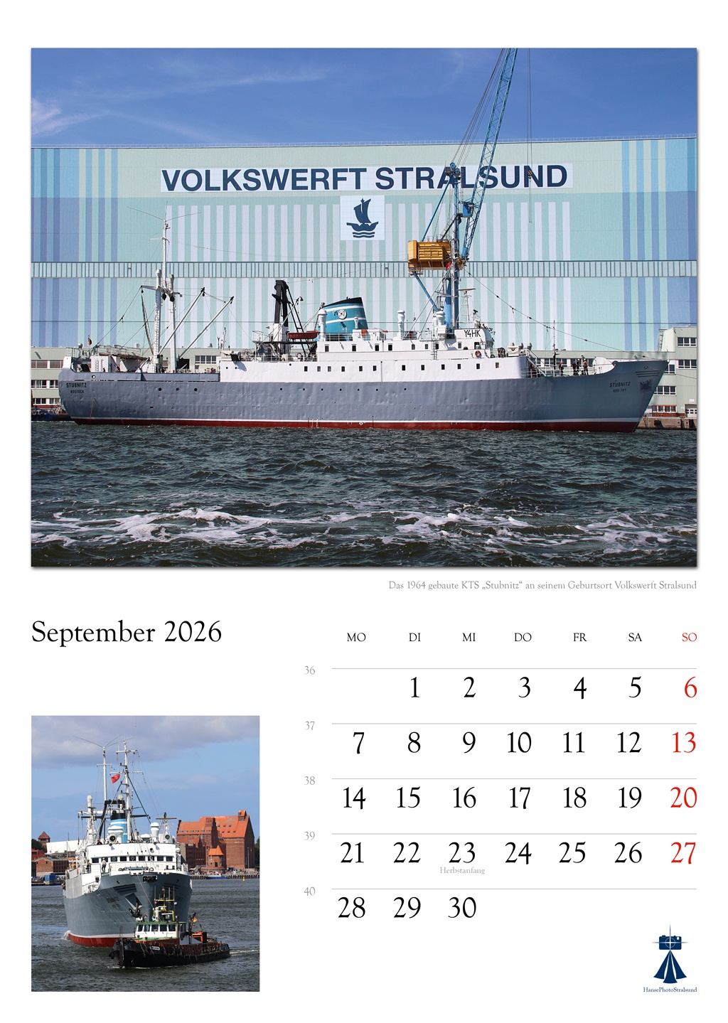 Das 1964 gebaute KTS „Stubnitz“ an seinem Geburtsort Volkswerft Stralsund