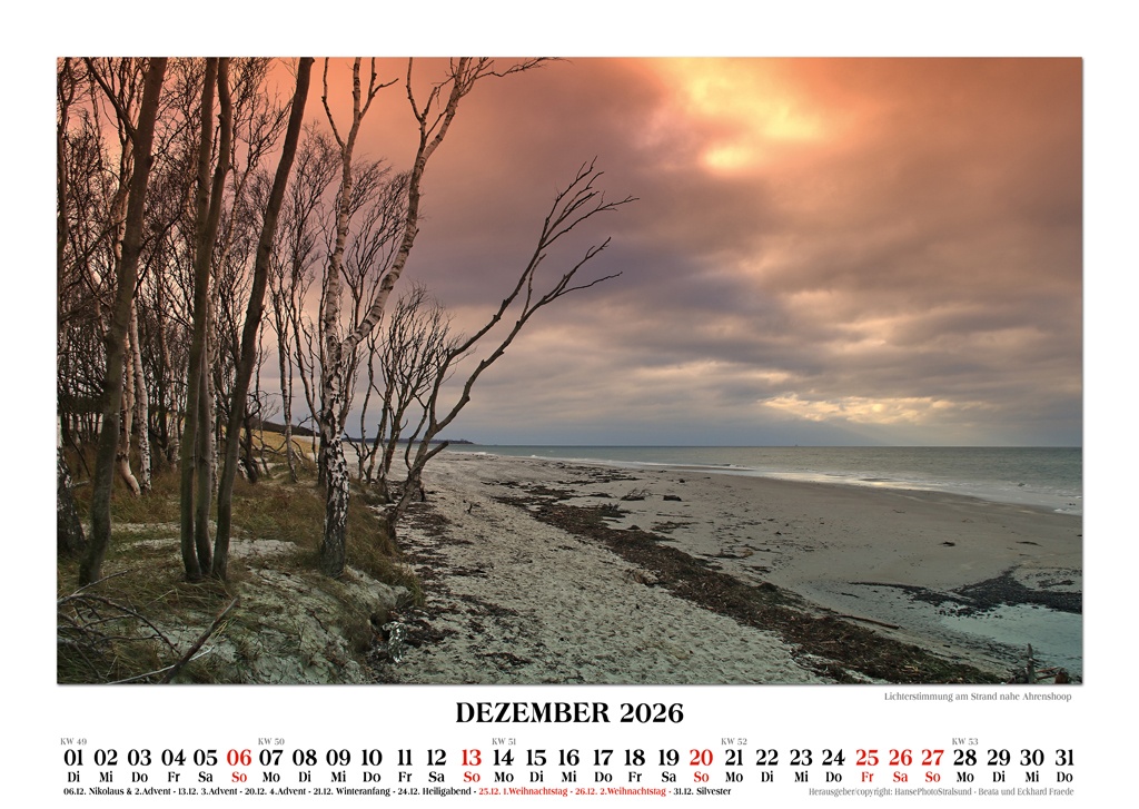 Lichterstimmung am Strand nahe Ahrenshoop