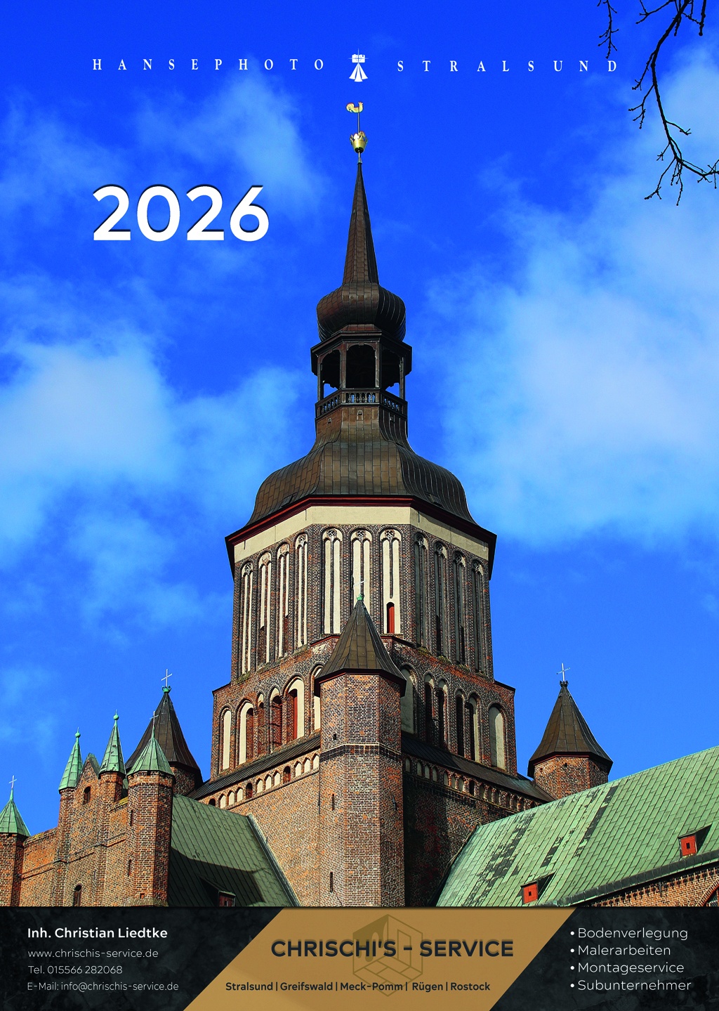 Der Turm der Marienkirche von Stralsund