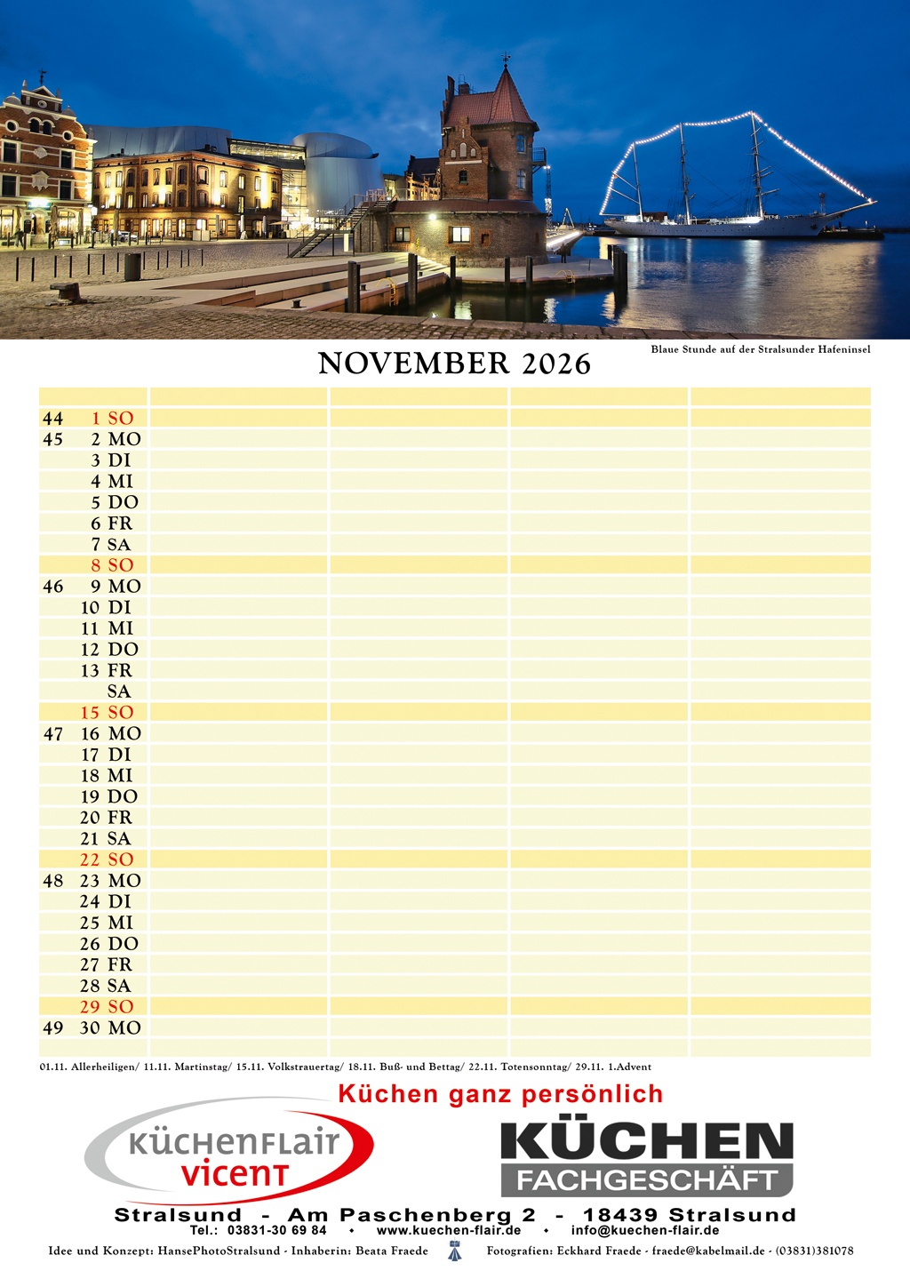 Blaue Stunde auf der Stralsunder Hafeninsel