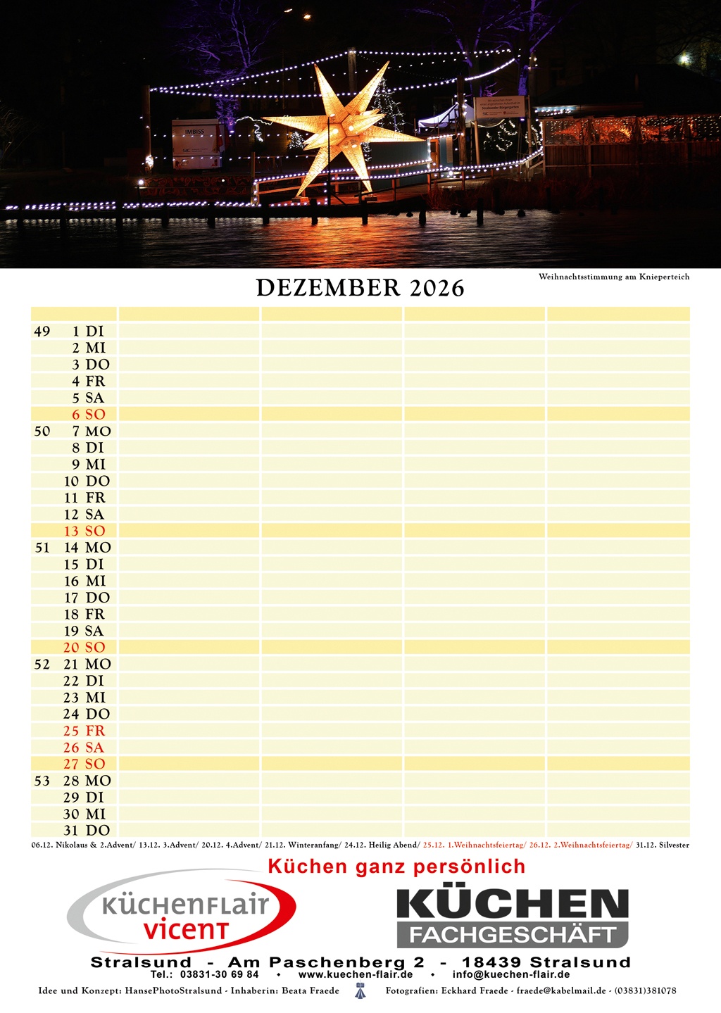 Weihnachtsstimmung am Knieperteich