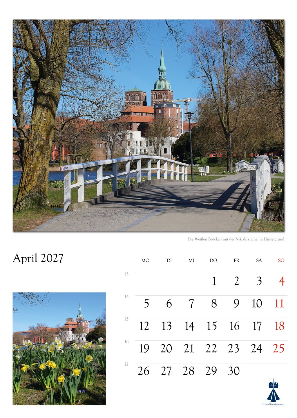 Die Weißen Brücken mit der Nikolaikirche im Hintergrund