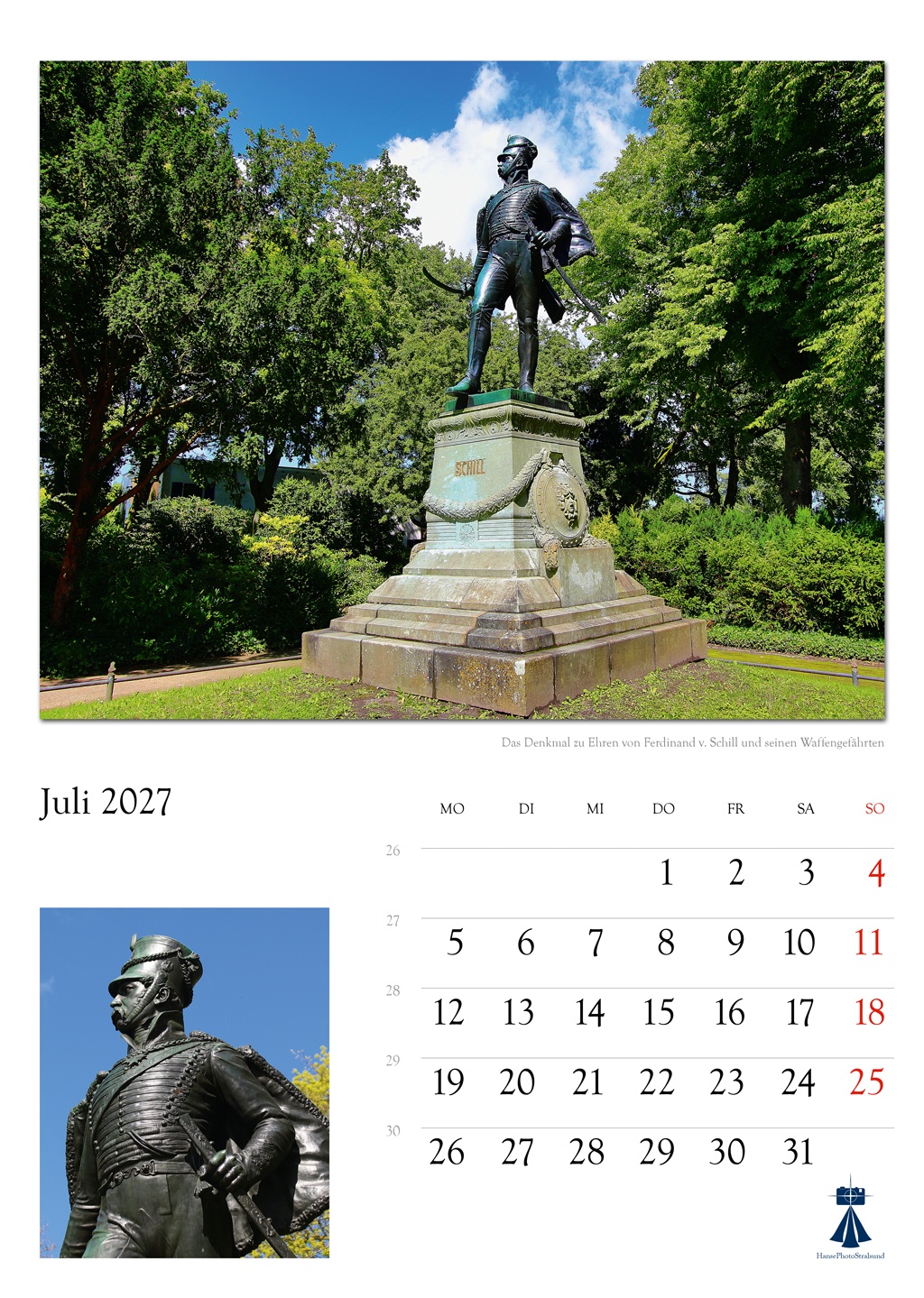 Das Denkmal zu Ehren von Ferdinand v. Schill und seinen Waffengefährten