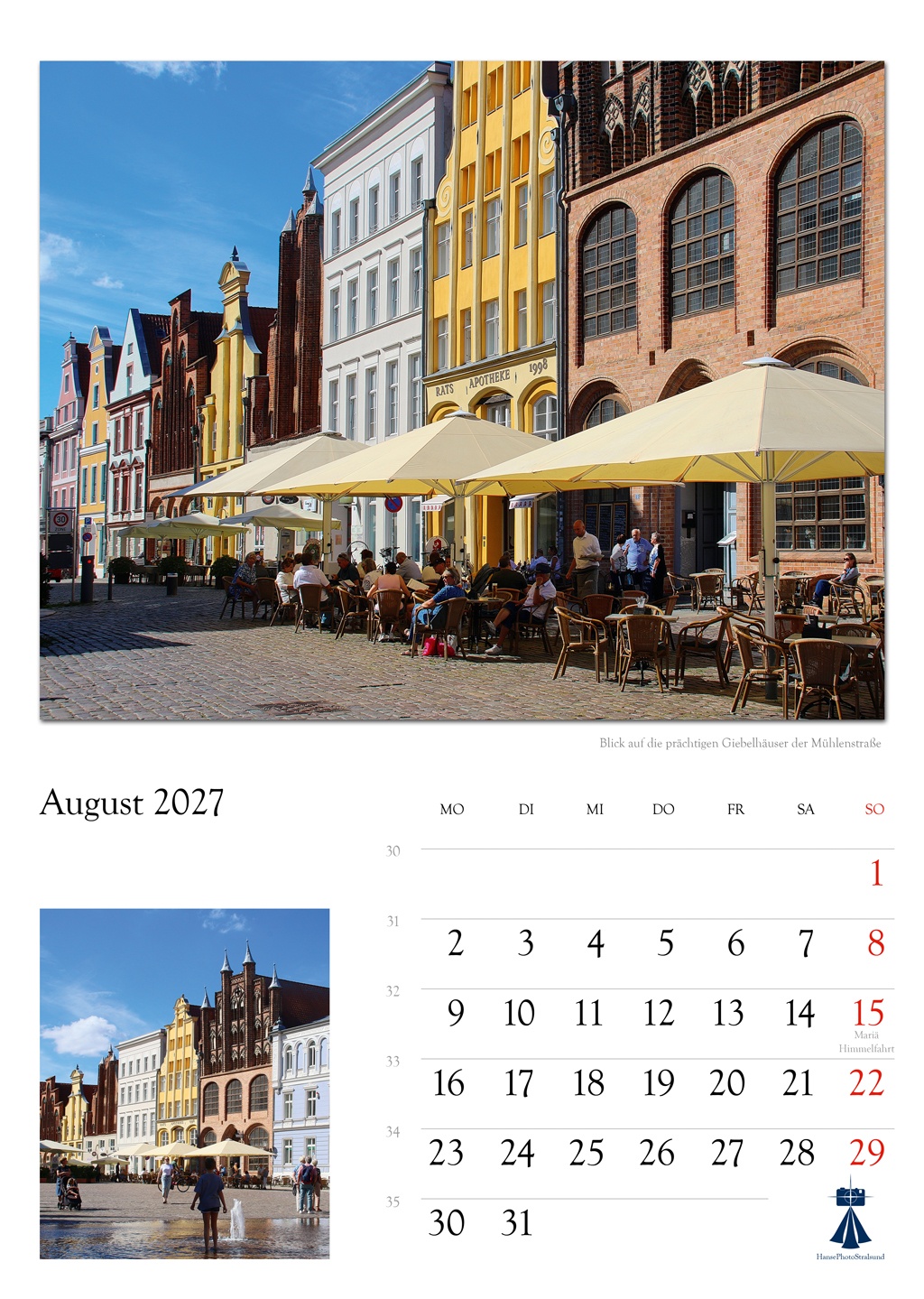 Blick auf die prächtigen Giebelhäuser der Mühlenstraße