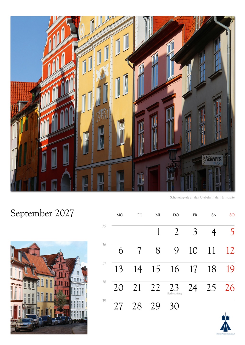 Schattenspiele an den Giebeln in der Fährstraße