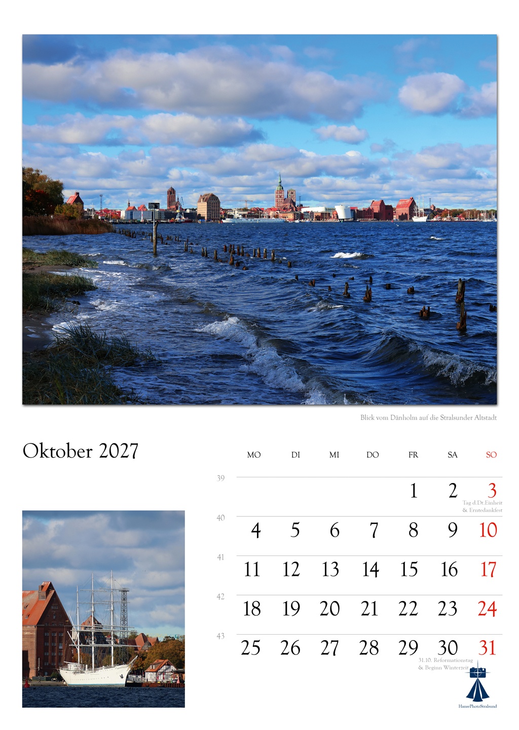 Blick vom Dänholm auf die Stralsunder Altstadt