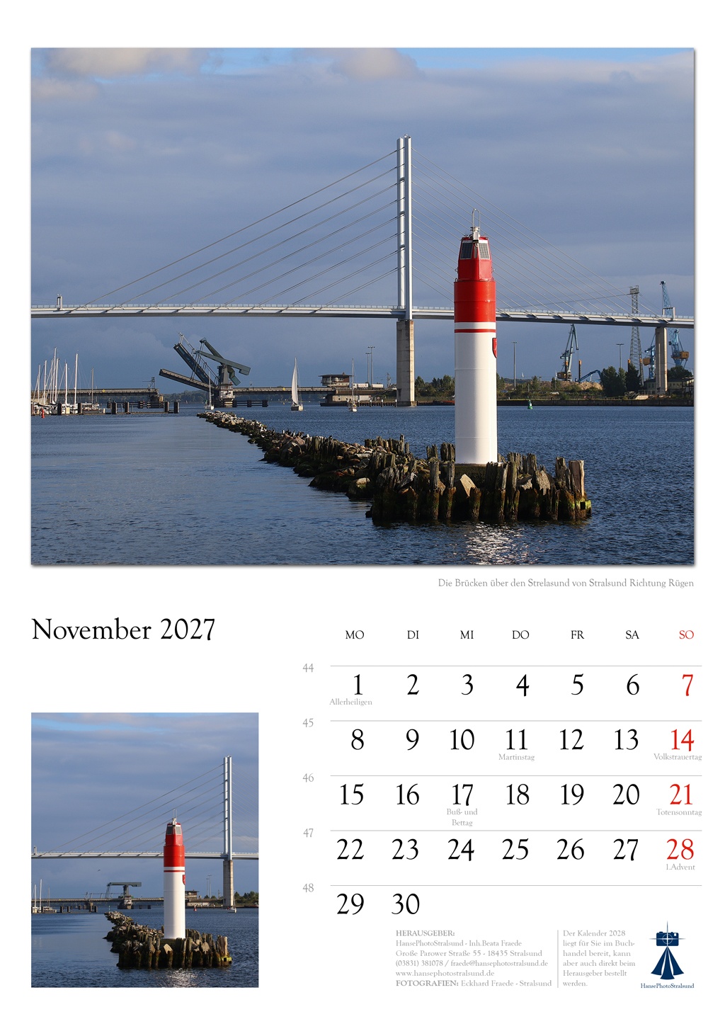 Die Brücken über den Strelasund von Stralsund Richtung Rügen