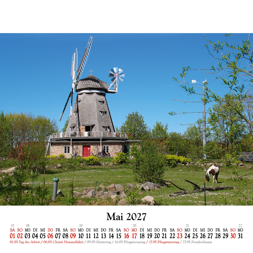 Die Mahnkesche Mühle auf dem Gelände des Stralsunder Zoos