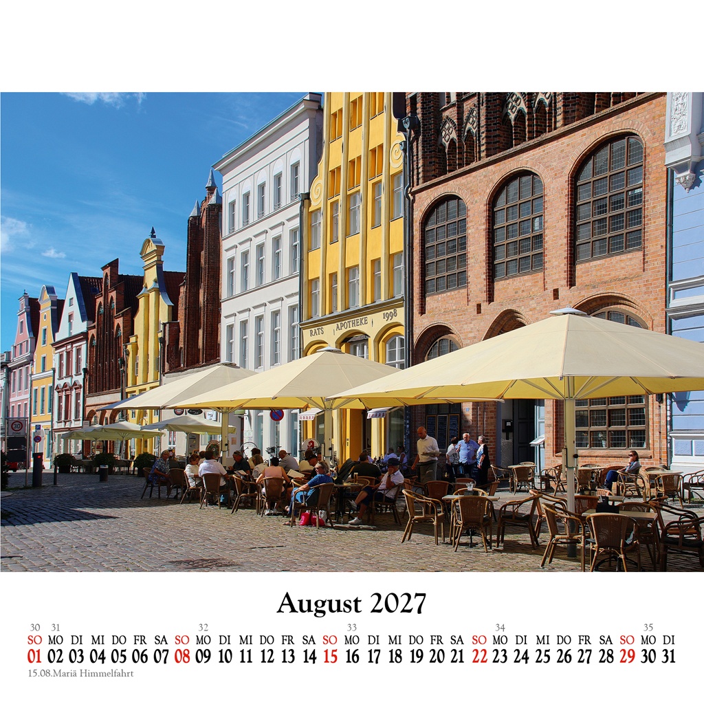 Blick auf die prächtigen Giebelhäuser der Mühlenstraße