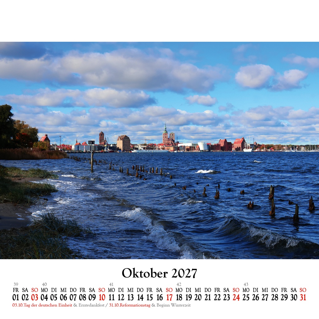 Blick vom Dänholm auf die Stralsunder Altstadt