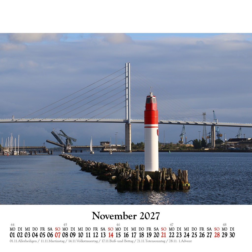 Die Brücken über den Strelasund von Stralsund Richtung Rügen