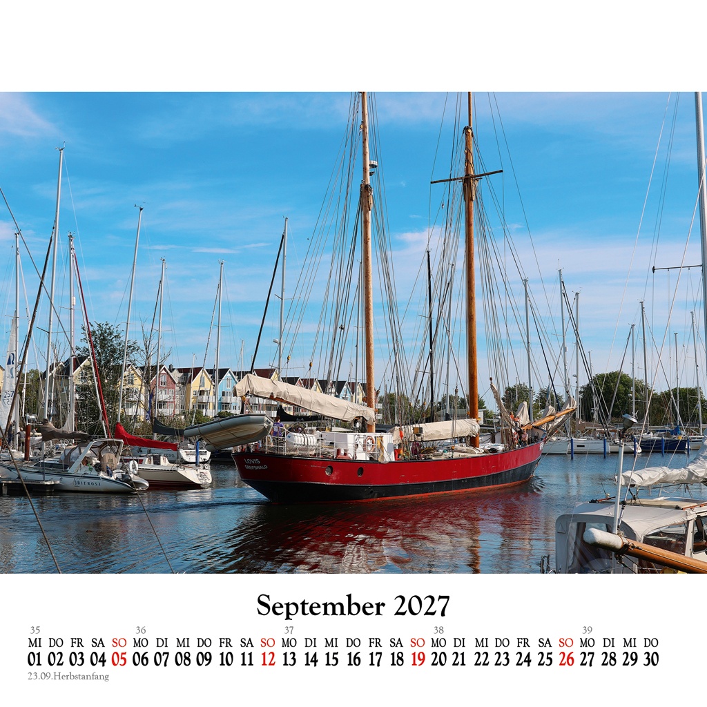 Ausfahrt des Traditionssegler „LOVIS“ auf dem Ryck