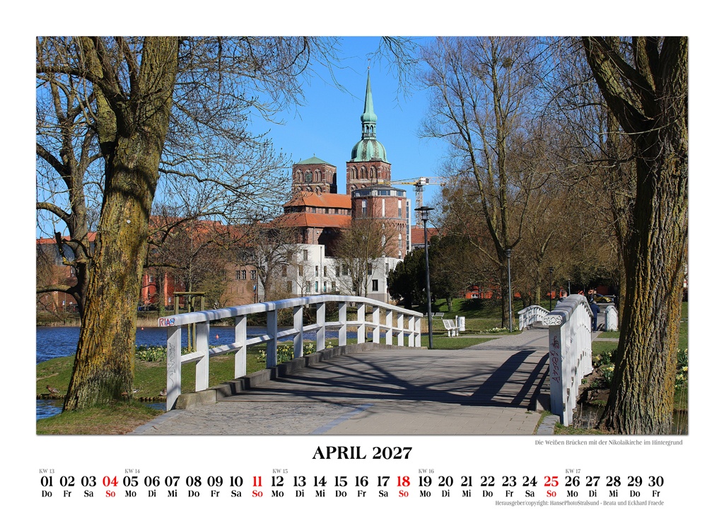 Die Weißen Brücken mit der Nikolaikirche im Hintergrund