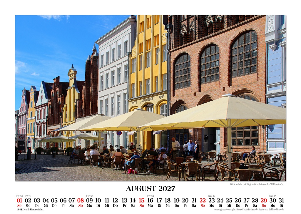Blick auf die prächtigen Giebelhäuser der Mühlenstraße