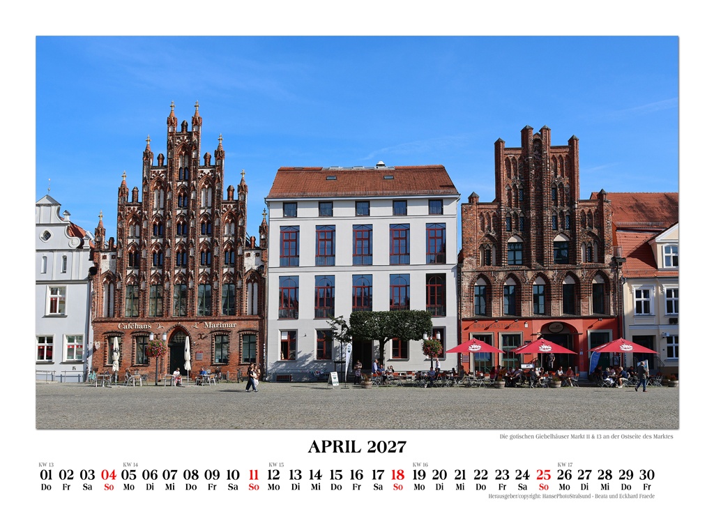 Die gotischen Giebelhäuser Markt 11 & 13 an der Ostseite des Marktes