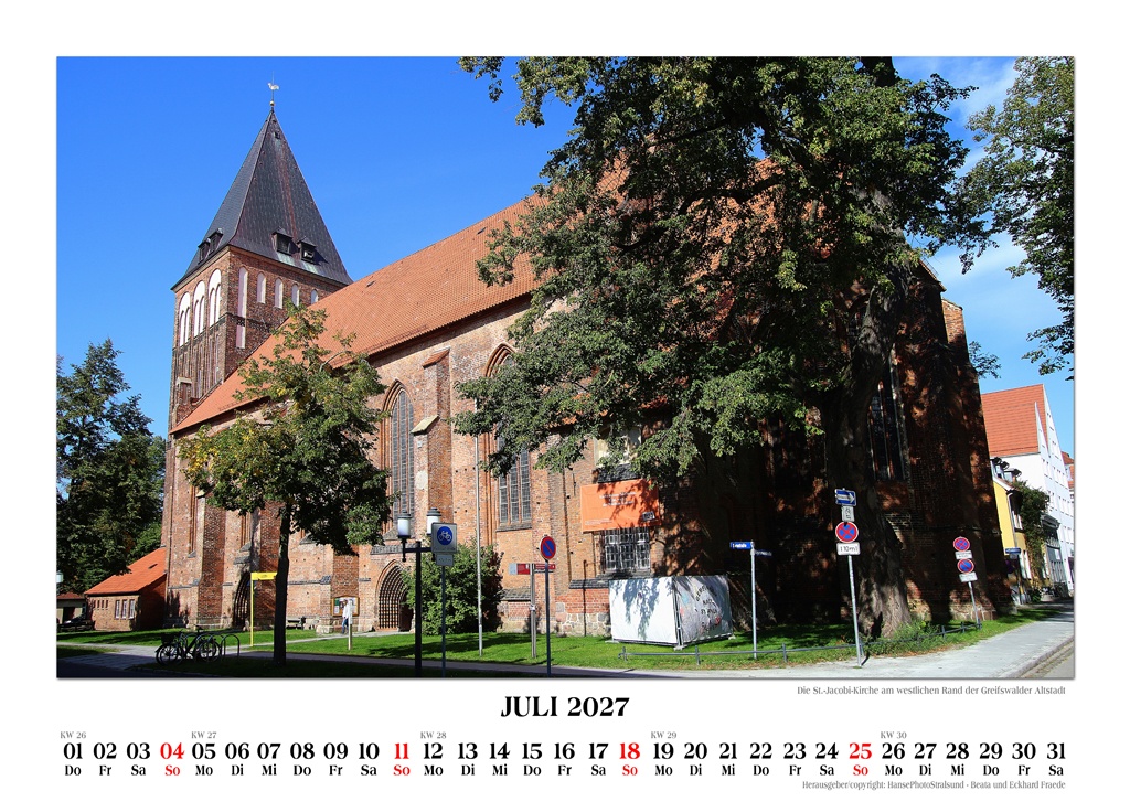 Die St.-Jacobi-Kirche am westlichen Rand der Greifswalder Altstadt