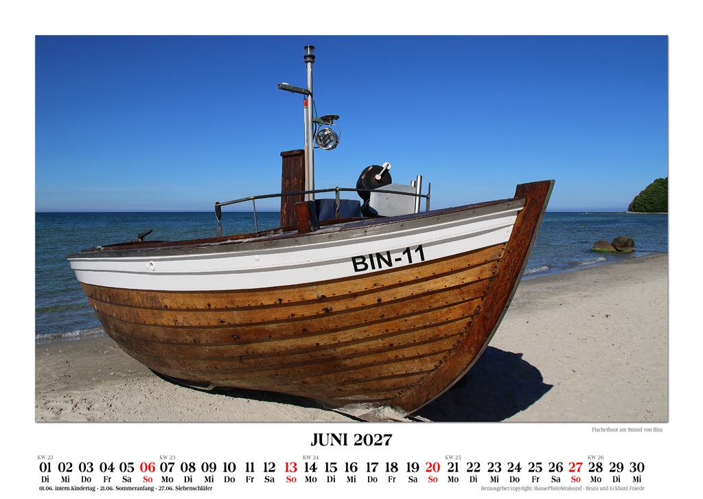 Fischerboot am Strand von Binz