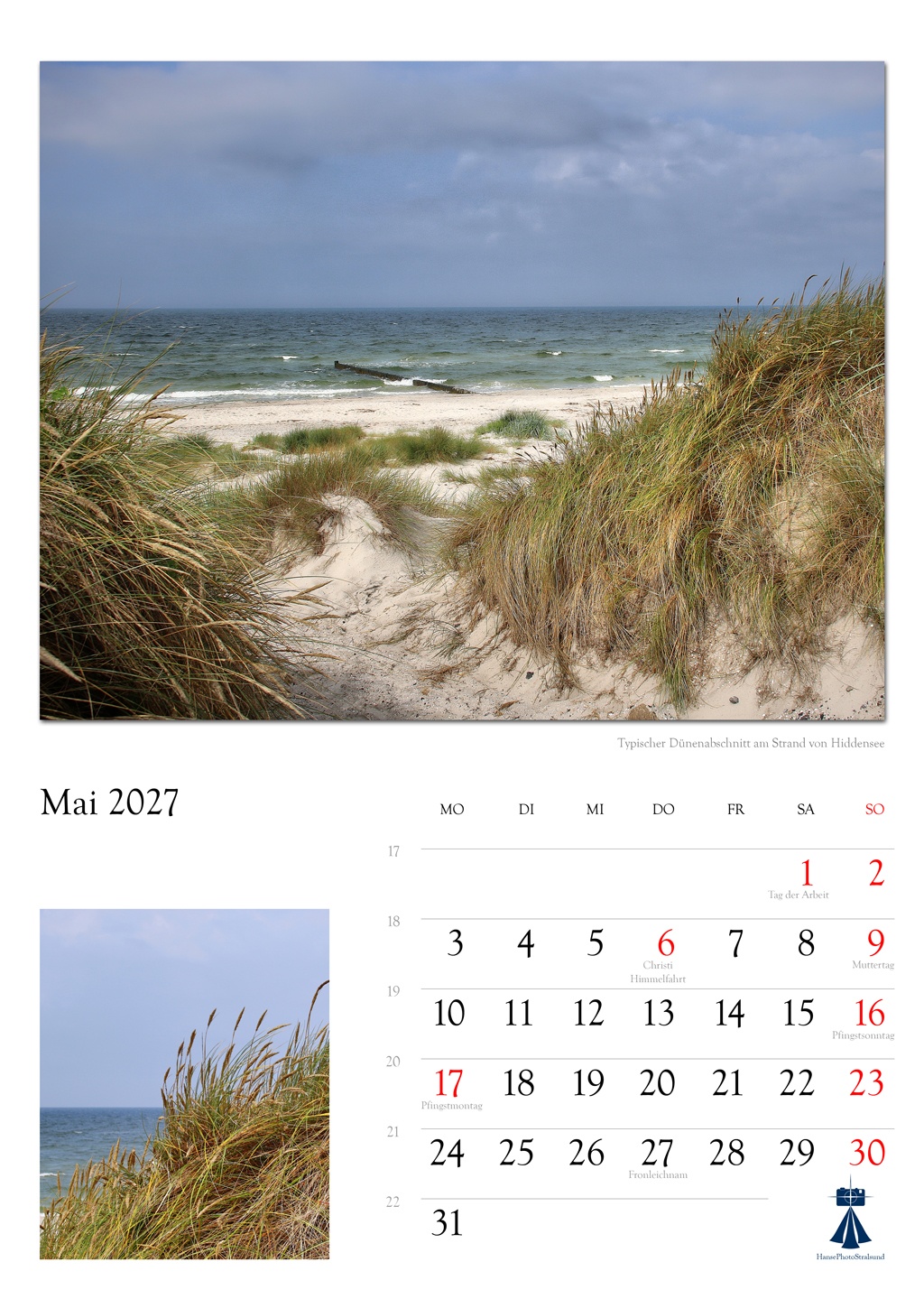 Typischer Dünenabschnitt am Strand von Hiddensee