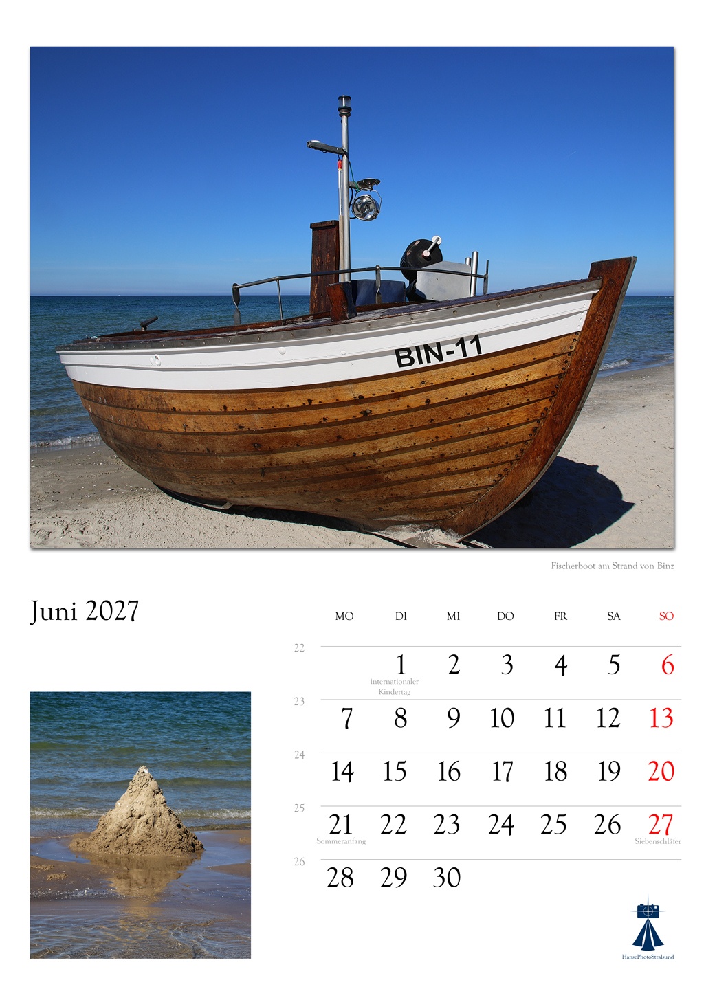 Fischerboot am Strand von Binz