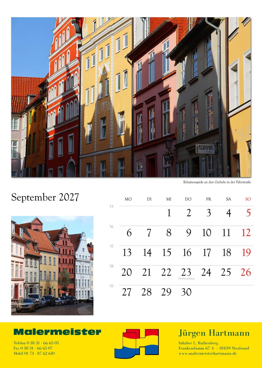 Schattenspiele an den Giebeln in der Fährstraße