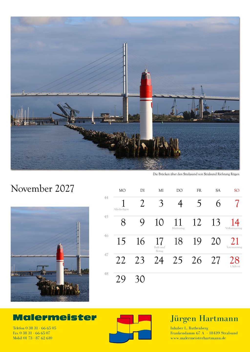 Die Brücken über den Strelasund von Stralsund Richtung Rügen
