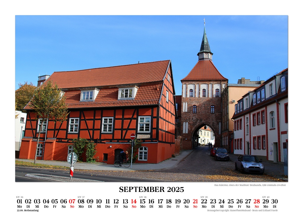 Das Kütertor, eines der Stadttore Stralsunds, 1281 erstmals erwähnt