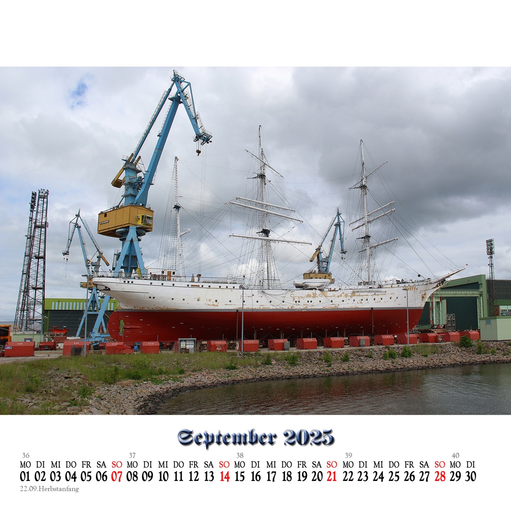 27.05.2015 - auf der Helling beim 3. Werft-
aufenthalt der Bark
