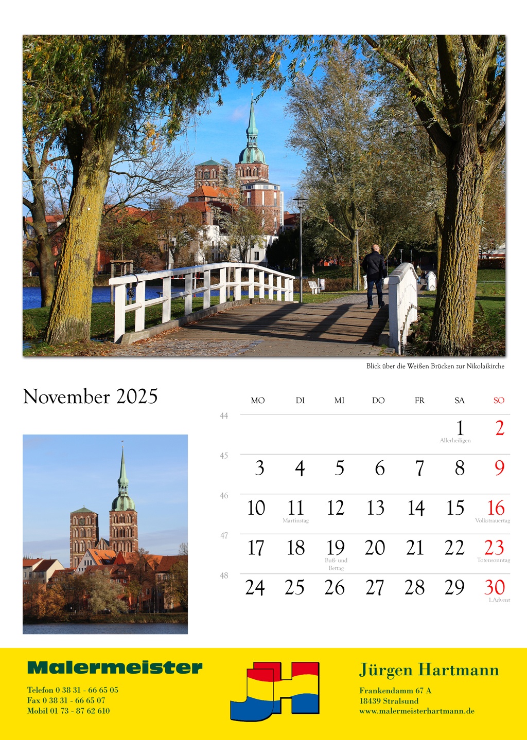 Blick über die Weißen Brücken zur Nikolaikirche